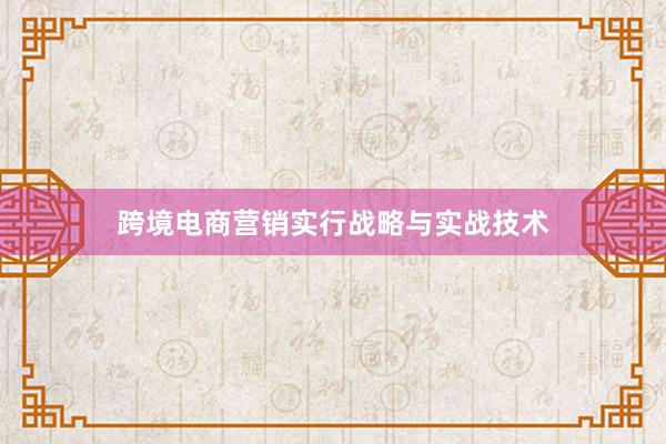 跨境电商营销实行战略与实战技术